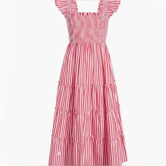 Hill House Dresses & Skirts - New Hill House The Ellie Nap Dress Cherry Red Stripe Maxi Smocked XL